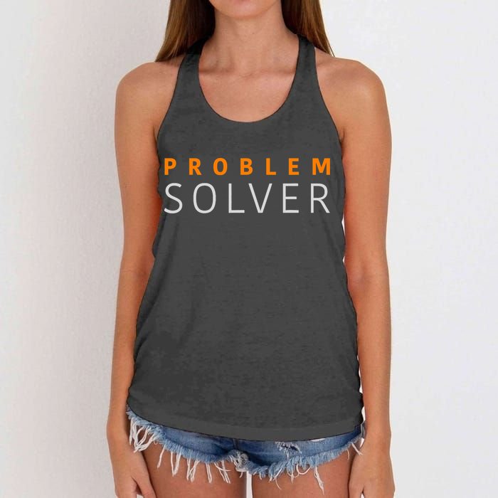 Problem SOLVER Mood Top Confident Positive Attitude Quote Women's Knotted Racerback Tank