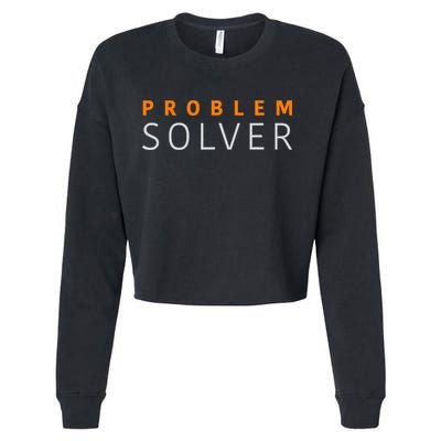 Problem SOLVER Mood Top Confident Positive Attitude Quote Cropped Pullover Crew