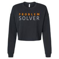 Problem SOLVER Mood Top Confident Positive Attitude Quote Cropped Pullover Crew