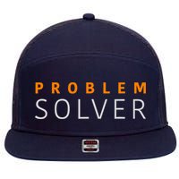 Problem SOLVER Mood Top Confident Positive Attitude Quote 7 Panel Mesh Trucker Snapback Hat