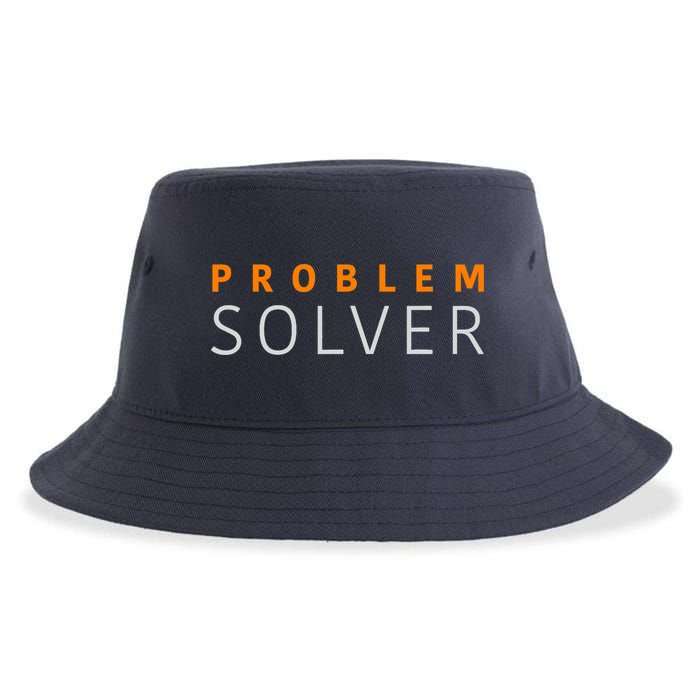 Problem SOLVER Mood Top Confident Positive Attitude Quote Sustainable Bucket Hat