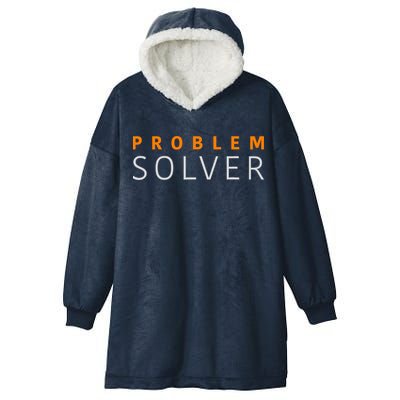 Problem SOLVER Mood Top Confident Positive Attitude Quote Hooded Wearable Blanket