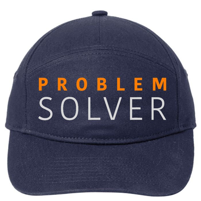 Problem SOLVER Mood Top Confident Positive Attitude Quote 7-Panel Snapback Hat