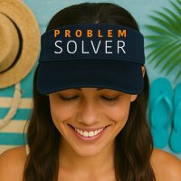 Problem SOLVER Mood Top Confident Positive Attitude Quote Valucap Bio-Washed Visor