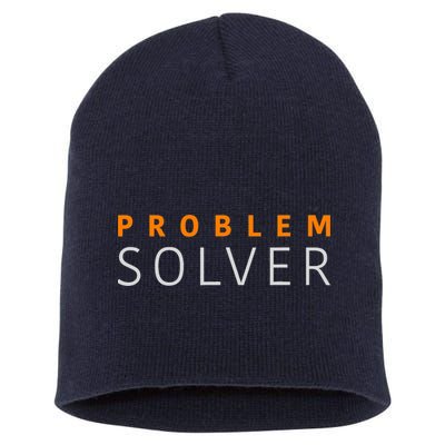 Problem SOLVER Mood Top Confident Positive Attitude Quote Short Acrylic Beanie