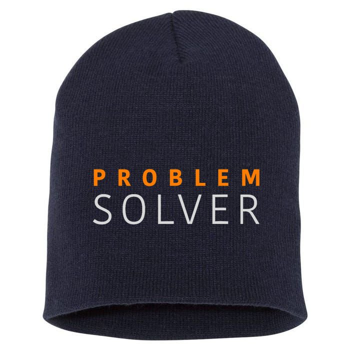 Problem SOLVER Mood Top Confident Positive Attitude Quote Short Acrylic Beanie