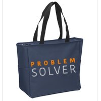 Problem SOLVER Mood Top Confident Positive Attitude Quote Zip Tote Bag