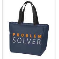 Problem SOLVER Mood Top Confident Positive Attitude Quote Zip Tote Bag