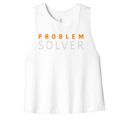 Problem SOLVER Mood Top Confident Positive Attitude Quote Women's Racerback Cropped Tank