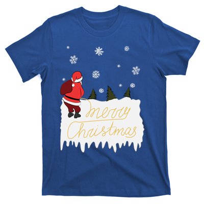 Peeing Santa Merry Christmas Ugly Christmas Xmas Funny Gift T-Shirt