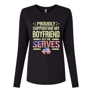 Proudly Supporting My Friend As He Serves Army Friend Great Gift Womens Cotton Relaxed Long Sleeve T-Shirt