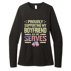 Proudly Supporting My Friend As He Serves Army Friend Great Gift Womens CVC Long Sleeve Shirt