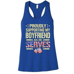 Proudly Supporting My Friend As He Serves Army Friend Great Gift Women's Racerback Tank