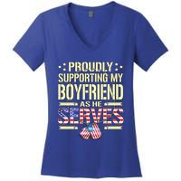 Proudly Supporting My Friend As He Serves Army Friend Great Gift Women's V-Neck T-Shirt