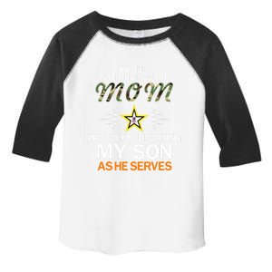 Proudly Supporting My Sonmeaningful Giftproud National Guard Mom Army Gift Toddler Fine Jersey T-Shirt