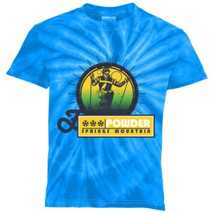 Powder Spring Mountain Skiing Ski Gift Cute Gift Kids Tie-Dye T-Shirt