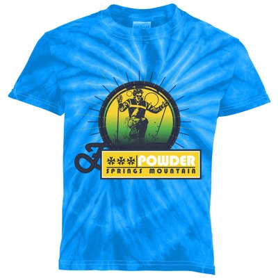 Powder Spring Mountain Skiing Ski Gift Cute Gift Kids Tie-Dye T-Shirt