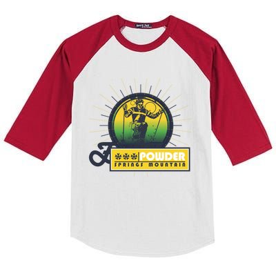 Powder Spring Mountain Skiing Ski Gift Cute Gift Kids Colorblock Raglan Jersey