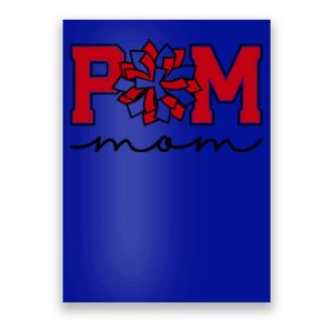 Pom Squad Mom For Dance Cheer Spirit Squad Red Black Cute Gift Poster