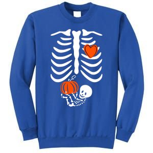 Pregnant Skeleton Mom Halloween Pregnancy Announcet Gift Sweatshirt