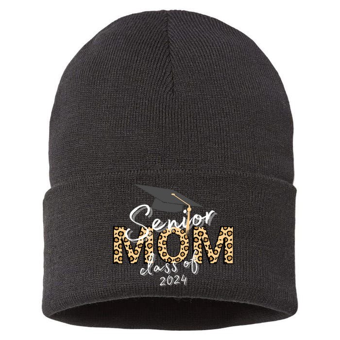 Proud Senior Mom Class Of 2024 Sustainable Knit Beanie