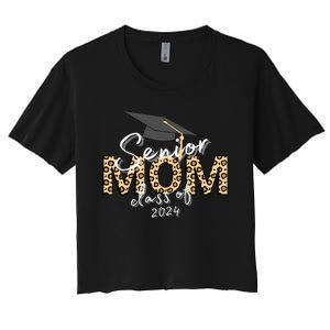 Proud Senior Mom Class Of 2024 Women's Crop Top Tee