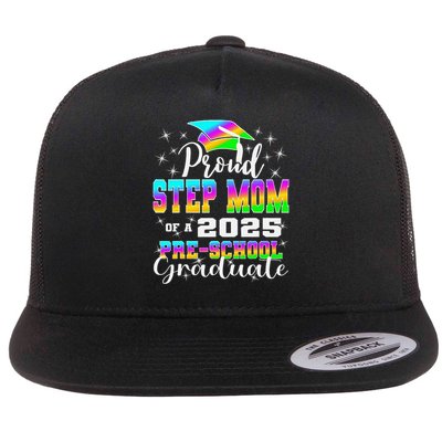 Proud Step Mom of Preschool Graduate 2025 Graduation Flatbill Hat