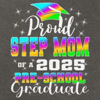 Proud Step Mom of Preschool Graduate 2025 Graduation Cotton Canvas Backpack