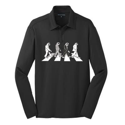 Parody Sloths Music Silk Touch Performance Long Sleeve Polo