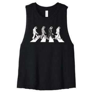 Parody Sloths Music Women's Racerback Cropped Tank