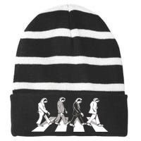 Parody Sloths Music Striped Beanie with Solid Band