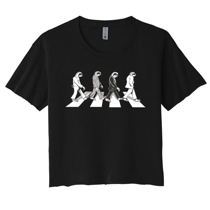 Parody Sloths Music Women's Crop Top Tee