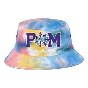 Pom Squad Mom For Dance Cheer Spirit Squad Purple Gift Tie Dye Newport Bucket Hat