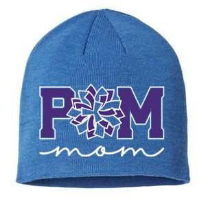 Pom Squad Mom For Dance Cheer Spirit Squad Purple Gift Sustainable Beanie