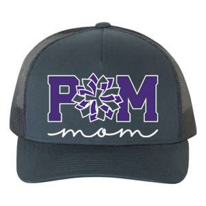 Pom Squad Mom For Dance Cheer Spirit Squad Purple Gift Yupoong Adult 5-Panel Trucker Hat