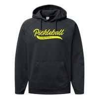 Pickleball Squad Match Retro Vintage Pickleball Performance Fleece Hoodie