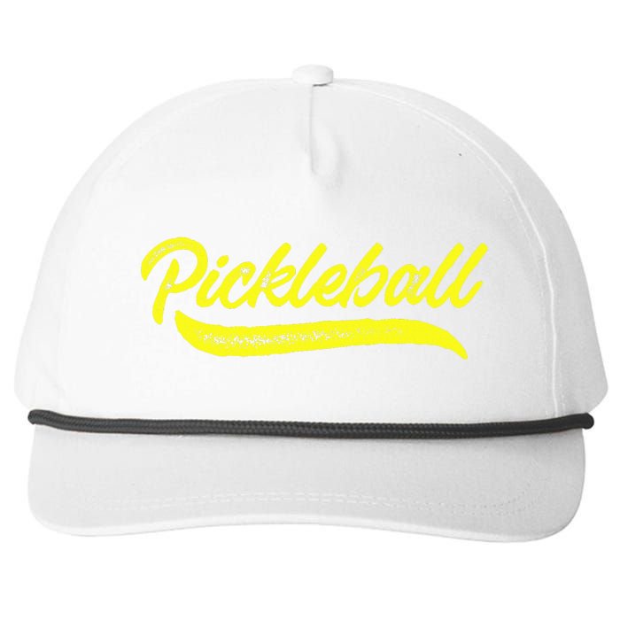 Pickleball Squad Match Retro Vintage Pickleball Snapback Five-Panel Rope Hat