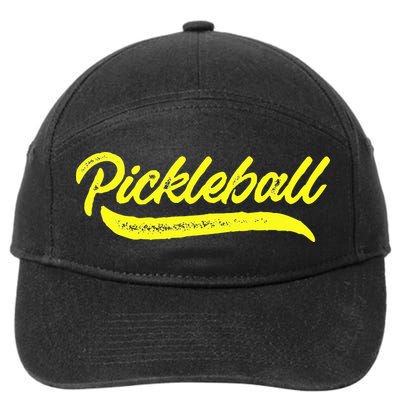 Pickleball Squad Match Retro Vintage Pickleball 7-Panel Snapback Hat
