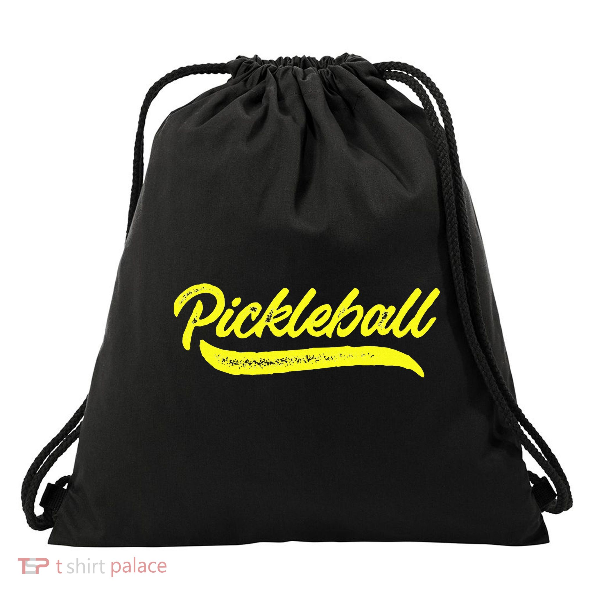 Pickleball Squad Match Retro Vintage Pickleball Drawstring Bag