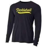 Pickleball Squad Match Retro Vintage Pickleball Cooling Performance Long Sleeve Crew