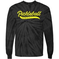 Pickleball Squad Match Retro Vintage Pickleball Tie-Dye Long Sleeve Shirt