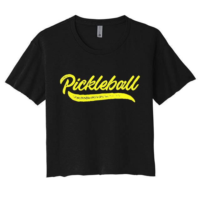 Pickleball Squad Match Retro Vintage Pickleball Crop Top