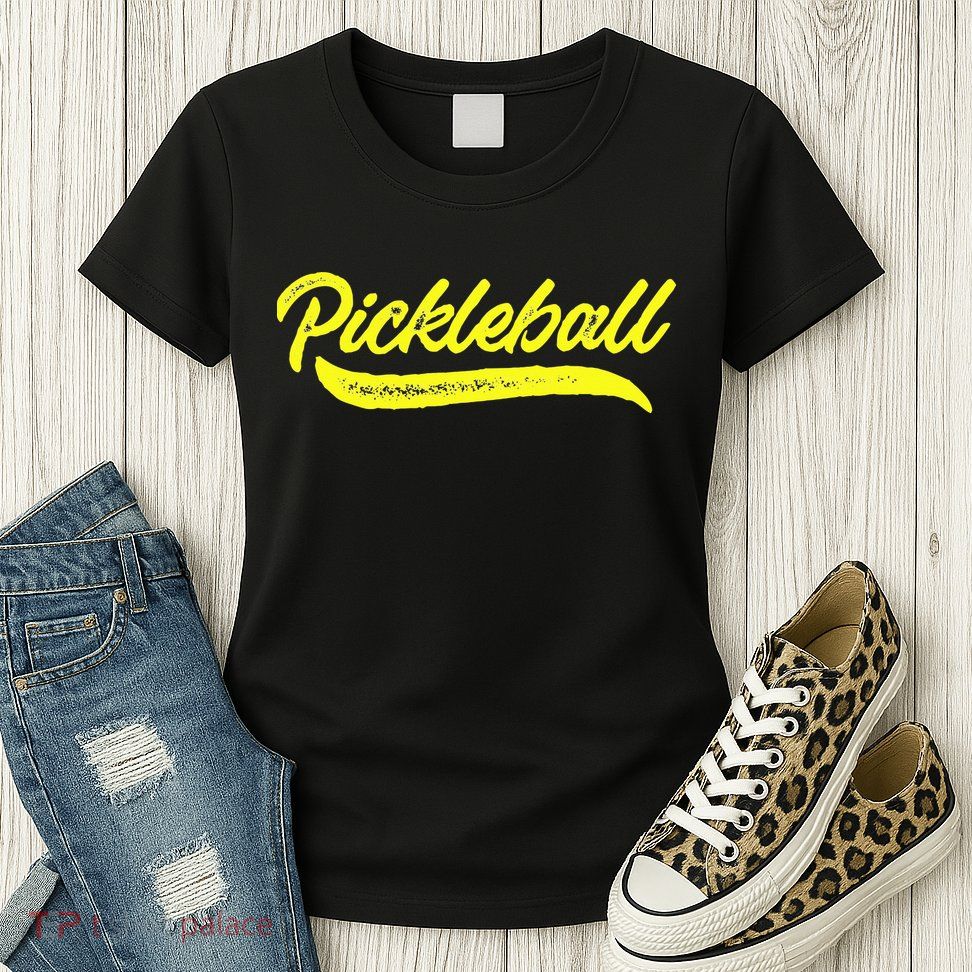 Pickleball Squad Match Retro Vintage Pickleball Womens T-Shirt