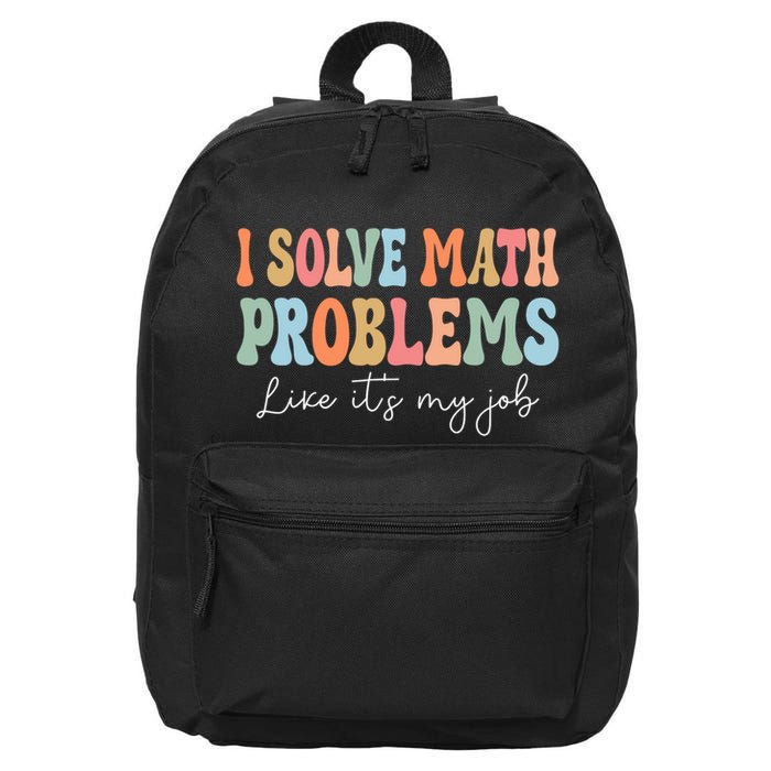 Problem Solver Math Mathematics Back To School Math Teacher 16 in Basic Backpack