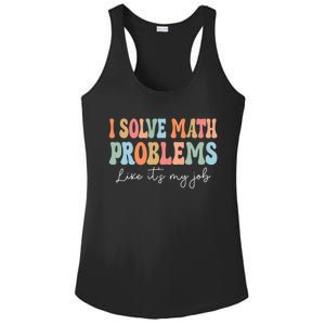 Problem Solver Math Mathematics Back To School Math Teacher Ladies PosiCharge Competitor Racerback Tank