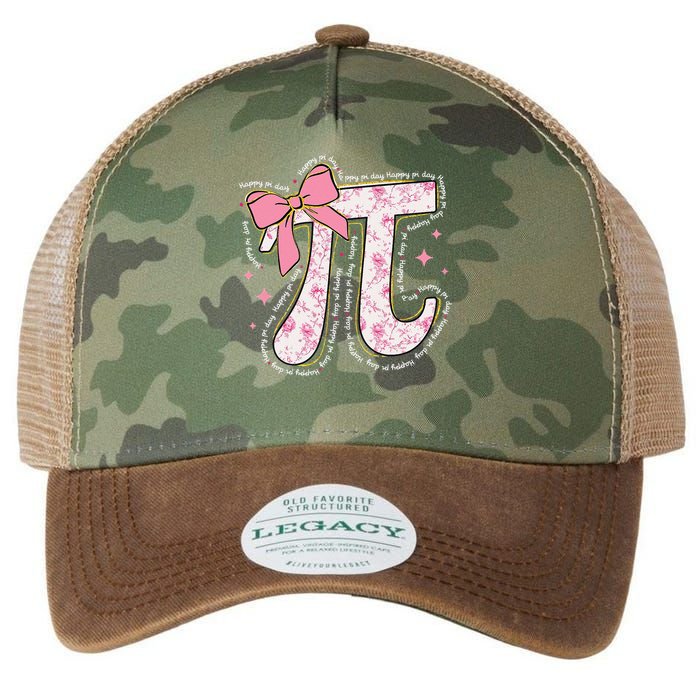 Pi Symbol Math Humor Mathematical Cute Pi Day Coquette Bow Legacy Tie Dye Trucker Hat
