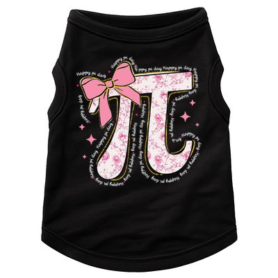 Pi Symbol Math Humor Mathematical Cute Pi Day Coquette Bow Doggie Tank