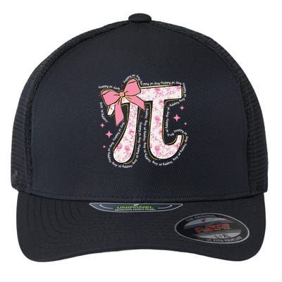 Pi Symbol Math Humor Mathematical Cute Pi Day Coquette Bow Flexfit Unipanel Trucker Cap