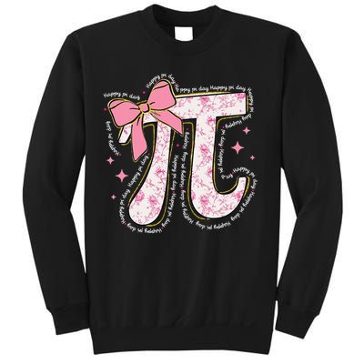 Pi Symbol Math Humor Mathematical Cute Pi Day Coquette Bow Sweatshirt