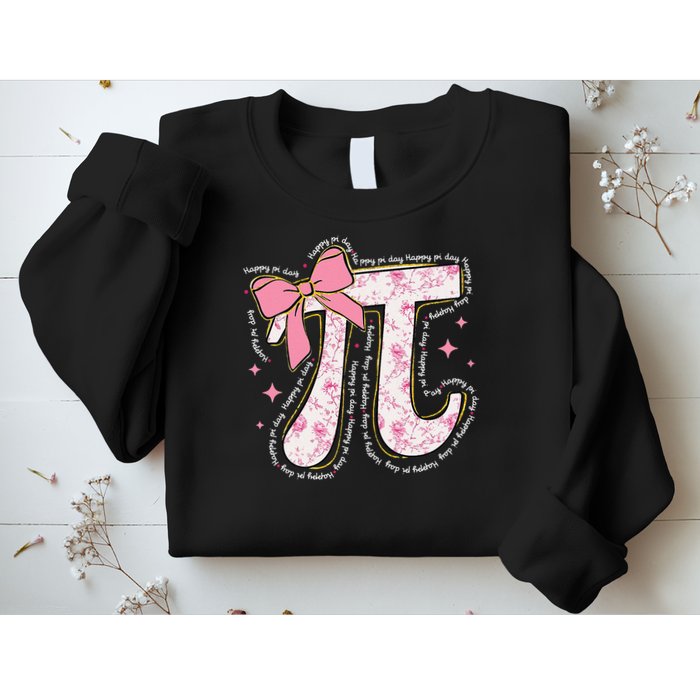 Pi Symbol Math Humor Mathematical Cute Pi Day Coquette Bow Sweatshirt